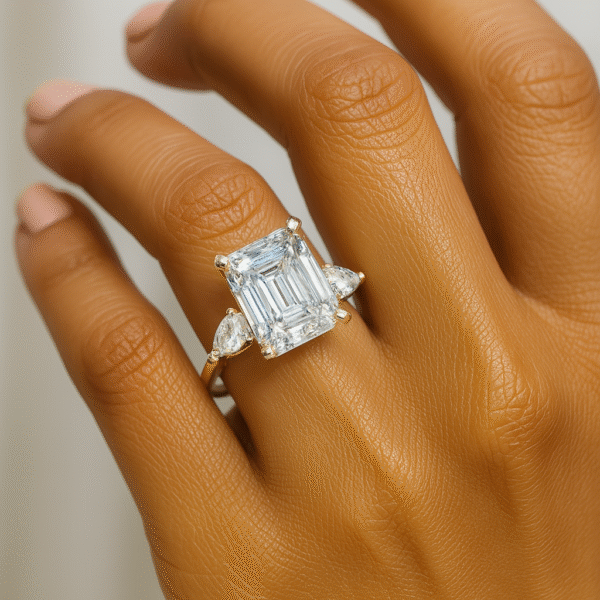 Marquise Emerald Bloom Ring - Image 2