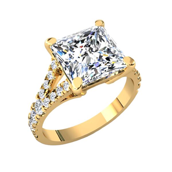Princess Solitaire Split Shank
