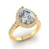 Pear Cut Halo Ring