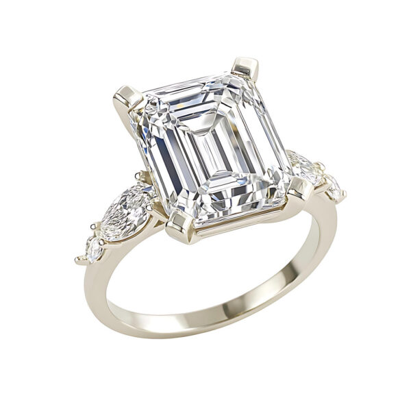 Marquise Emerald Bloom Ring