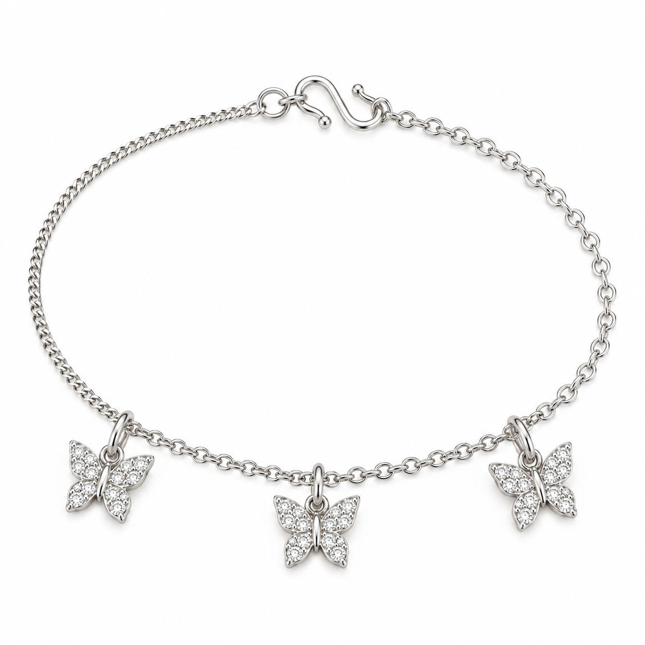 Fluttering Trio Butterfly Bracelet